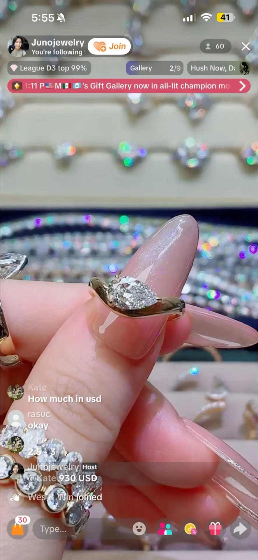 Juno Diamond A link for Kate to pay Custom Order