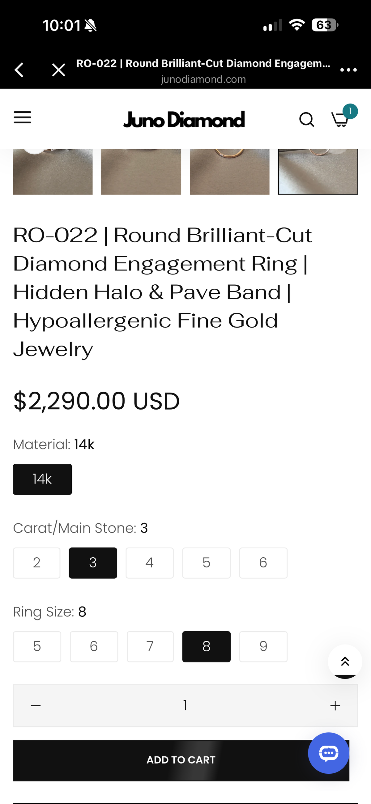 Juno Diamond A link for Guest_544561 to pay Custom Order