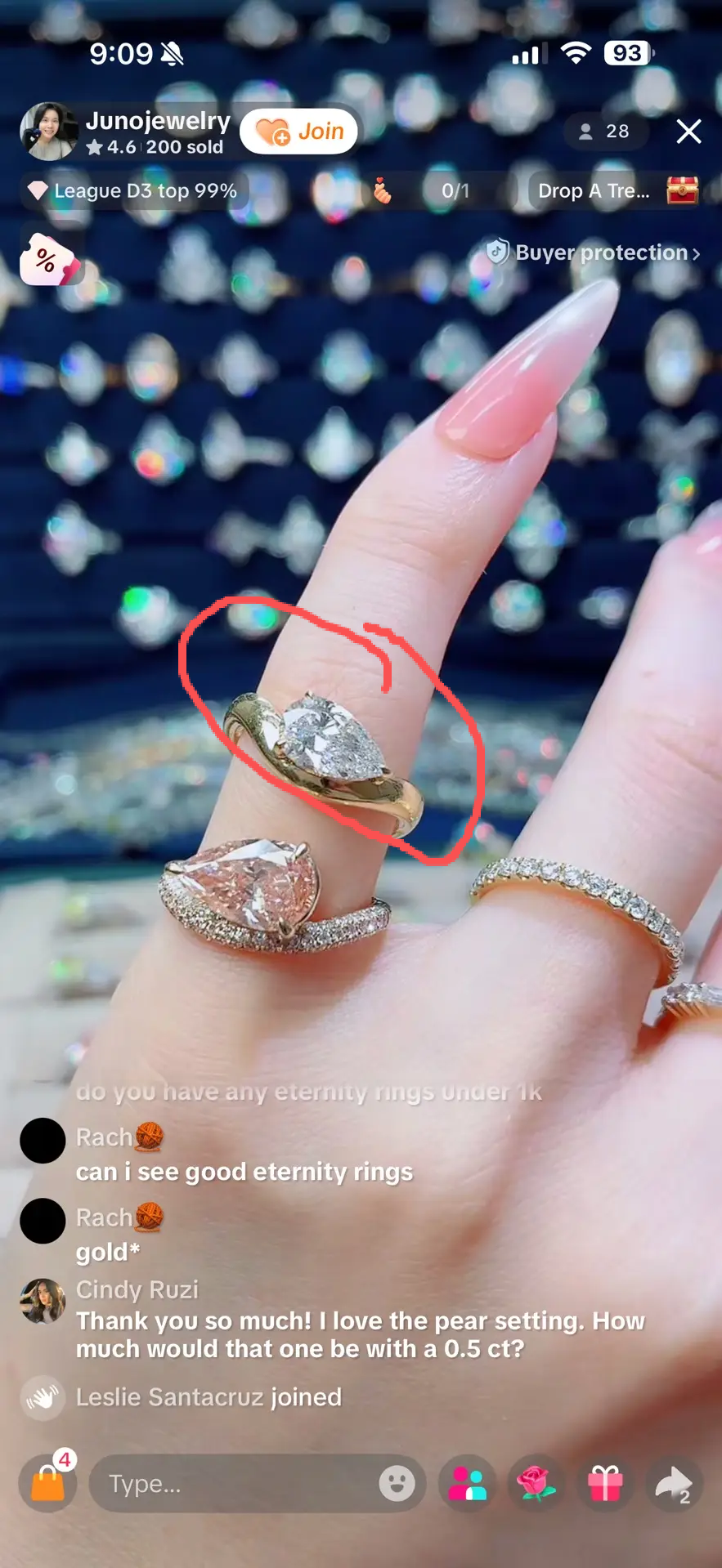 Juno Diamond A link for Cindy Ruzi to pay Custom Order