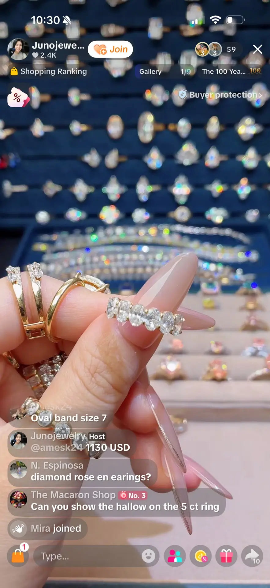 Juno Diamond A link for amesk24 to pay Custom Order