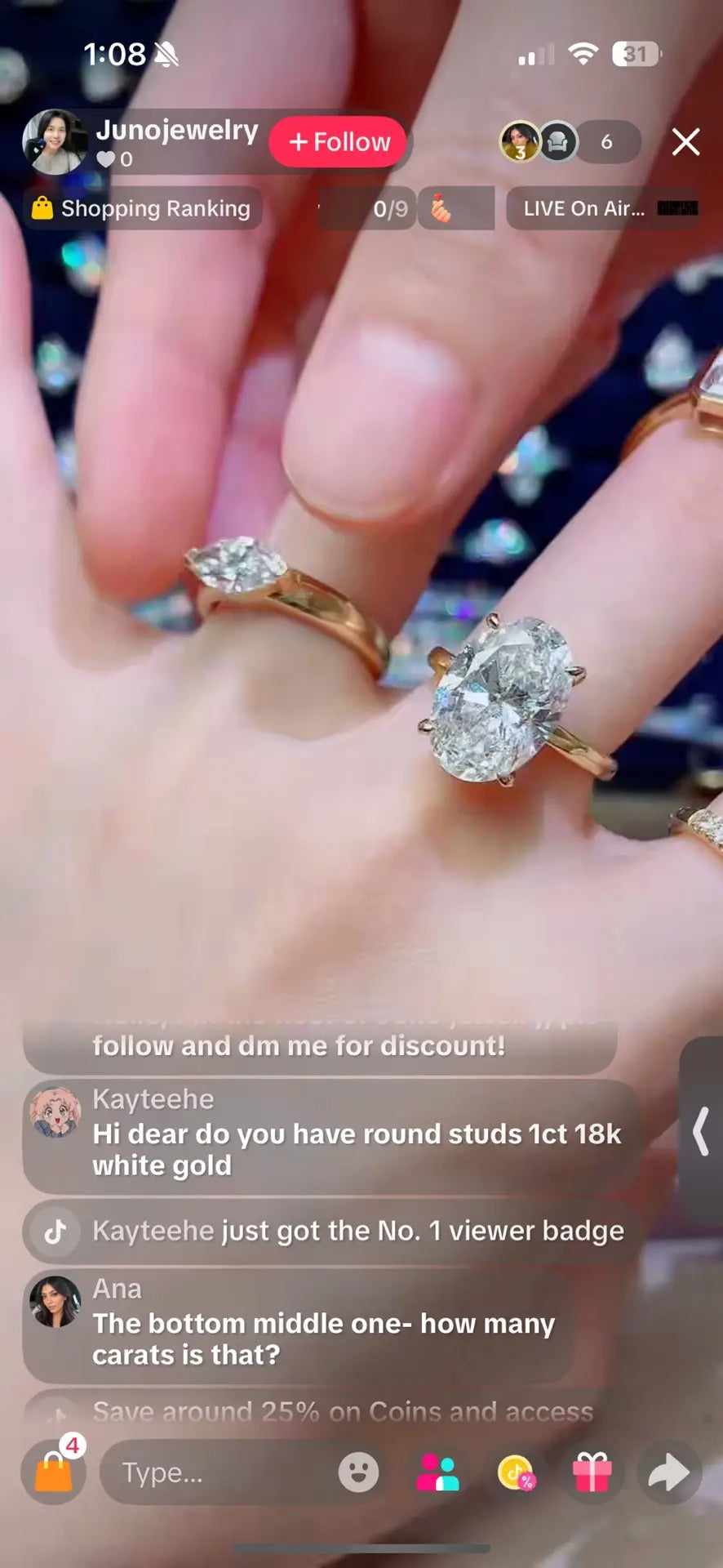 Juno Diamond A link for Ana to pay Custom Order