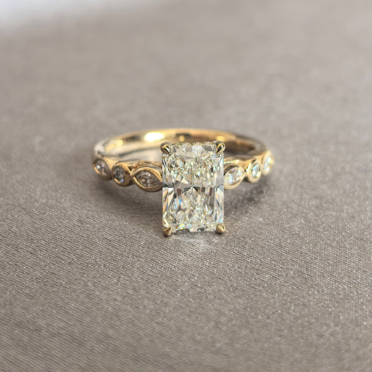 Juno Diamond RD-031 | 1 Carat Radiant-Cut Lab-Grown Diamond Halo Ring