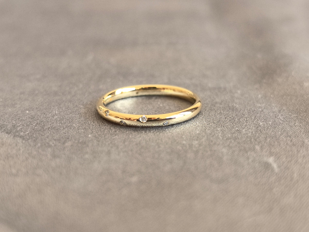 Juno Diamond RO-057 | Full Bezel-Set Round Lab-Grown Diamond Eternity Ring In Yellow Gold