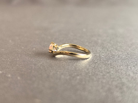 Juno Diamond MA-074 | 0.6 Carat Pink Marquise-Cut Lab-Grown Diamond Split-Shank Solitaire Ring