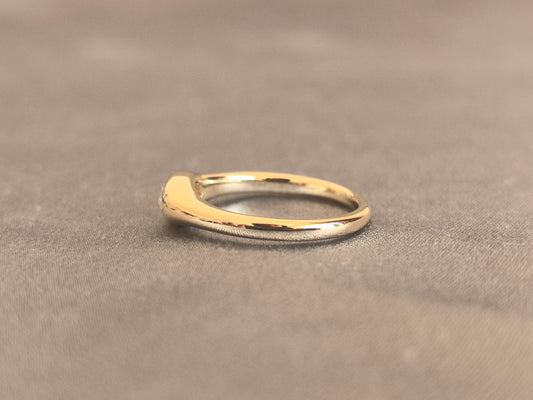 Juno Diamond MA-071 | Marquise Lab-Grown Diamond Bezel Ring In Yellow Gold With Sculpted Contour