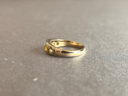 Juno Diamond RO-058 | 0.5 Carat Round-Cut Lab-Grown Diamond Graduated Five-Stone Bezel Ring In Yellow Gold