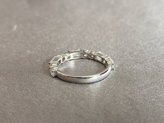 Juno Diamond MX-008 | Round and Baguette Lab-Grown Diamond Half-Eternity Ring