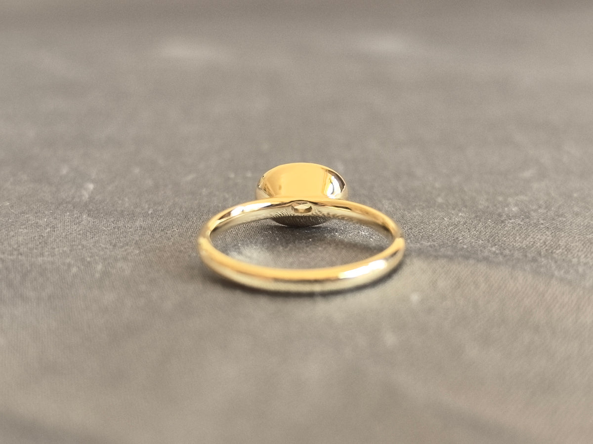 Juno Diamond RO-056 | Round-Cut Lab-Grown Diamond Raised-Bezel Ring in Yellow Gold