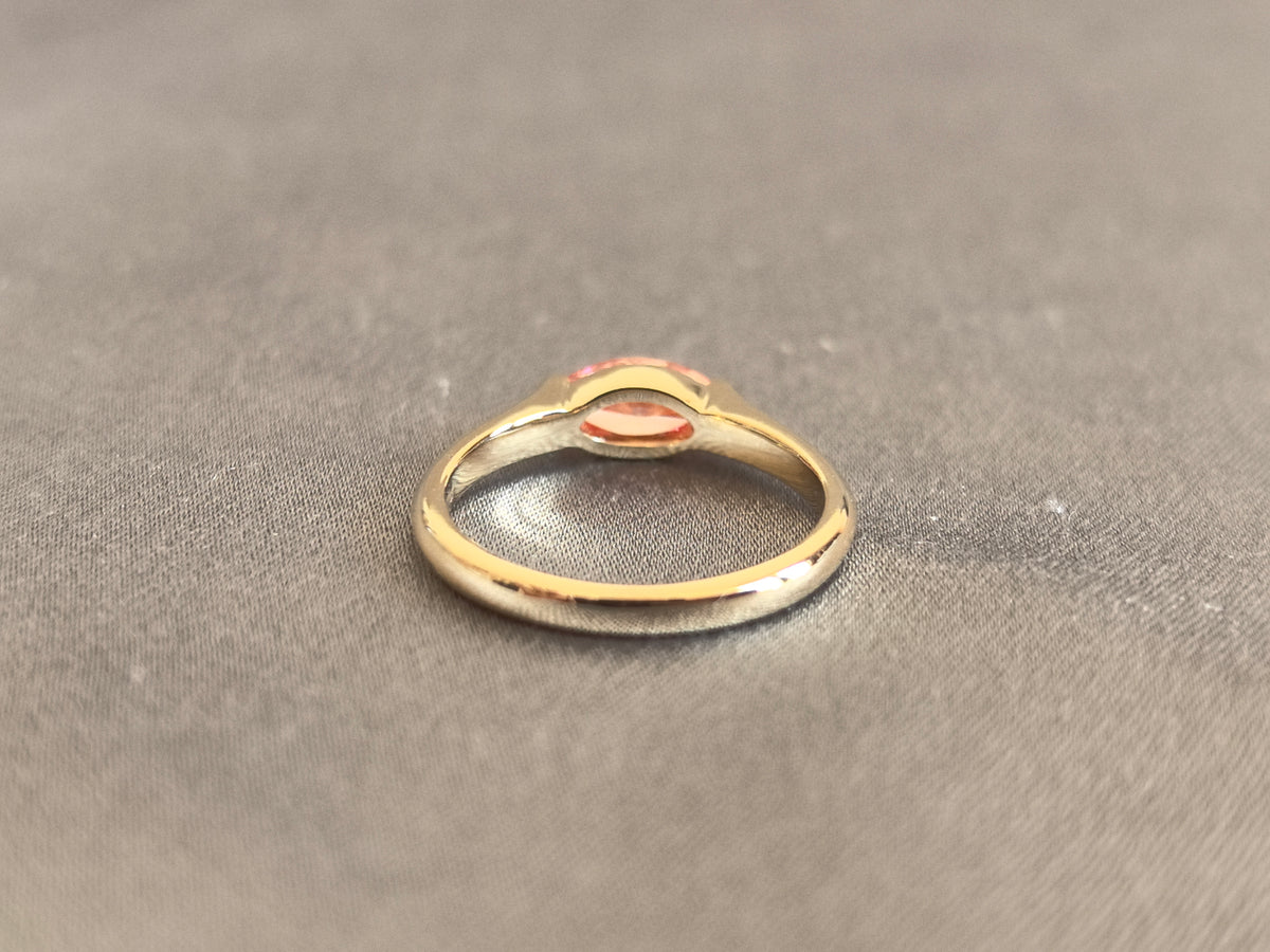 Juno Diamond MA-073 | Pink Marquise-Cut Lab-Grown Diamond Partial Bezel Ring