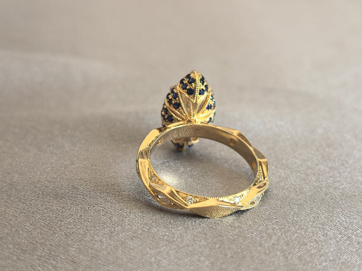 Juno Diamond MA-058 | Marquise-Cut Lab-Grown Diamond Halo Ring