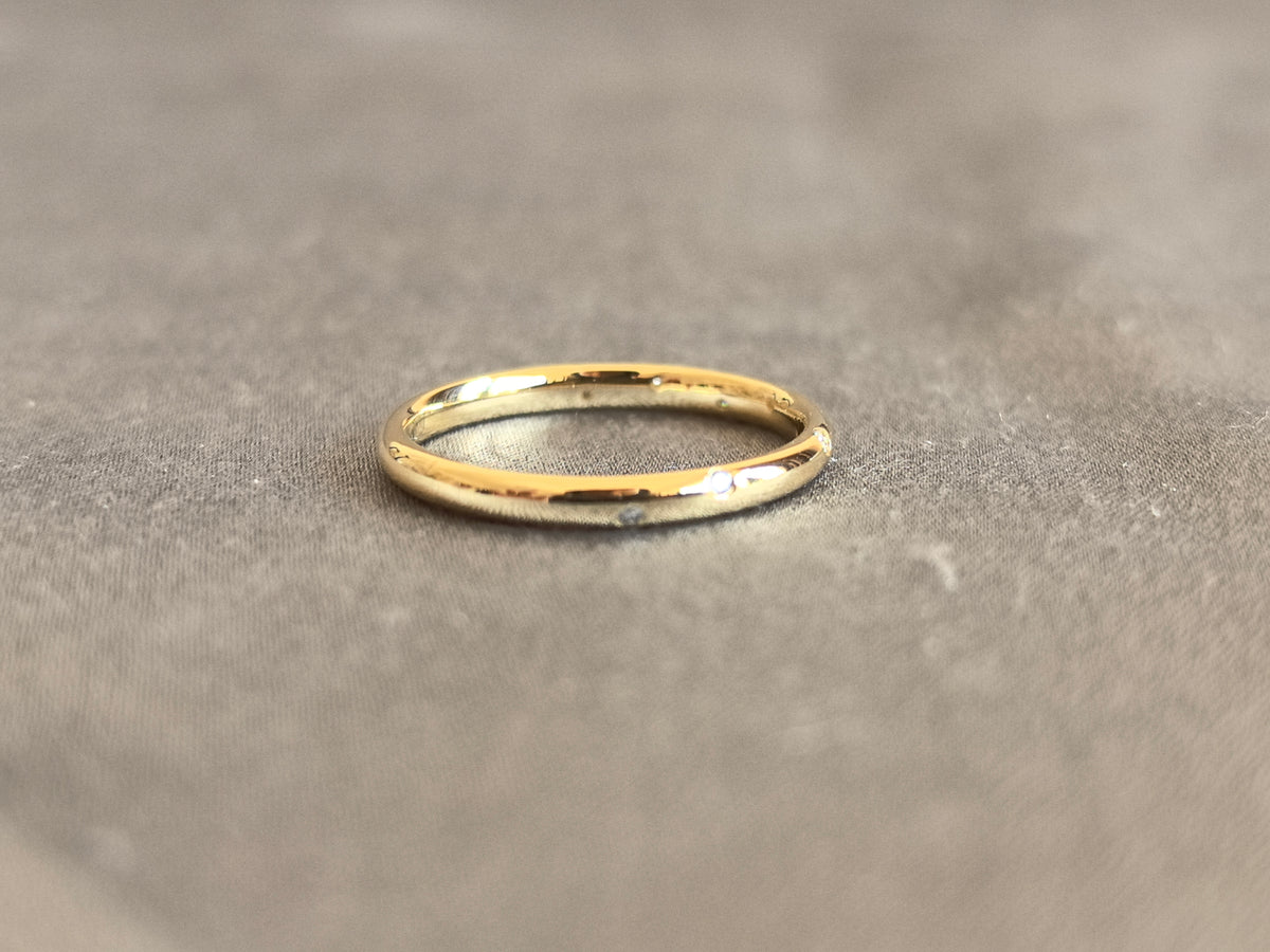 Juno Diamond RO-057 | Full Bezel-Set Round Lab-Grown Diamond Eternity Ring In Yellow Gold