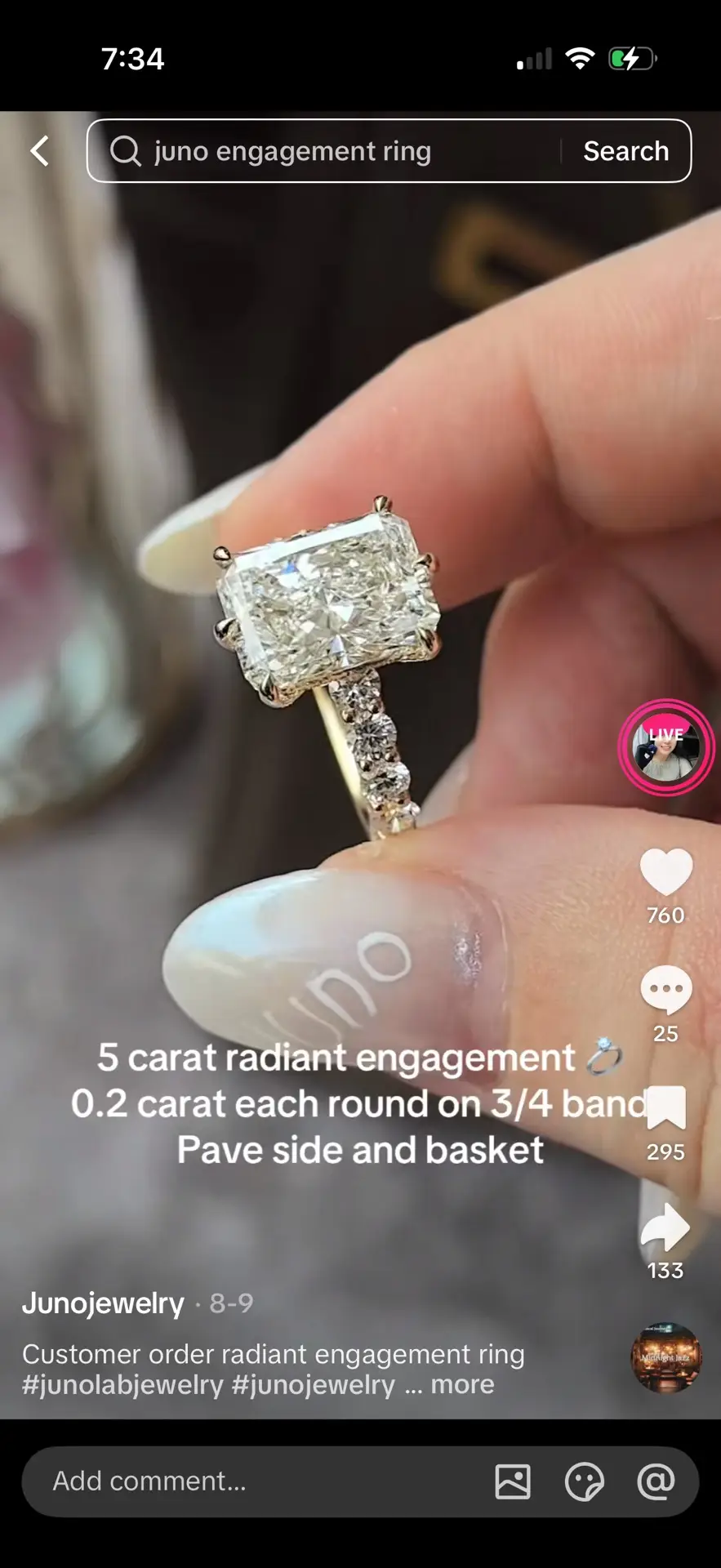 Juno Diamond A link for fgsspdn to pay Custom Order