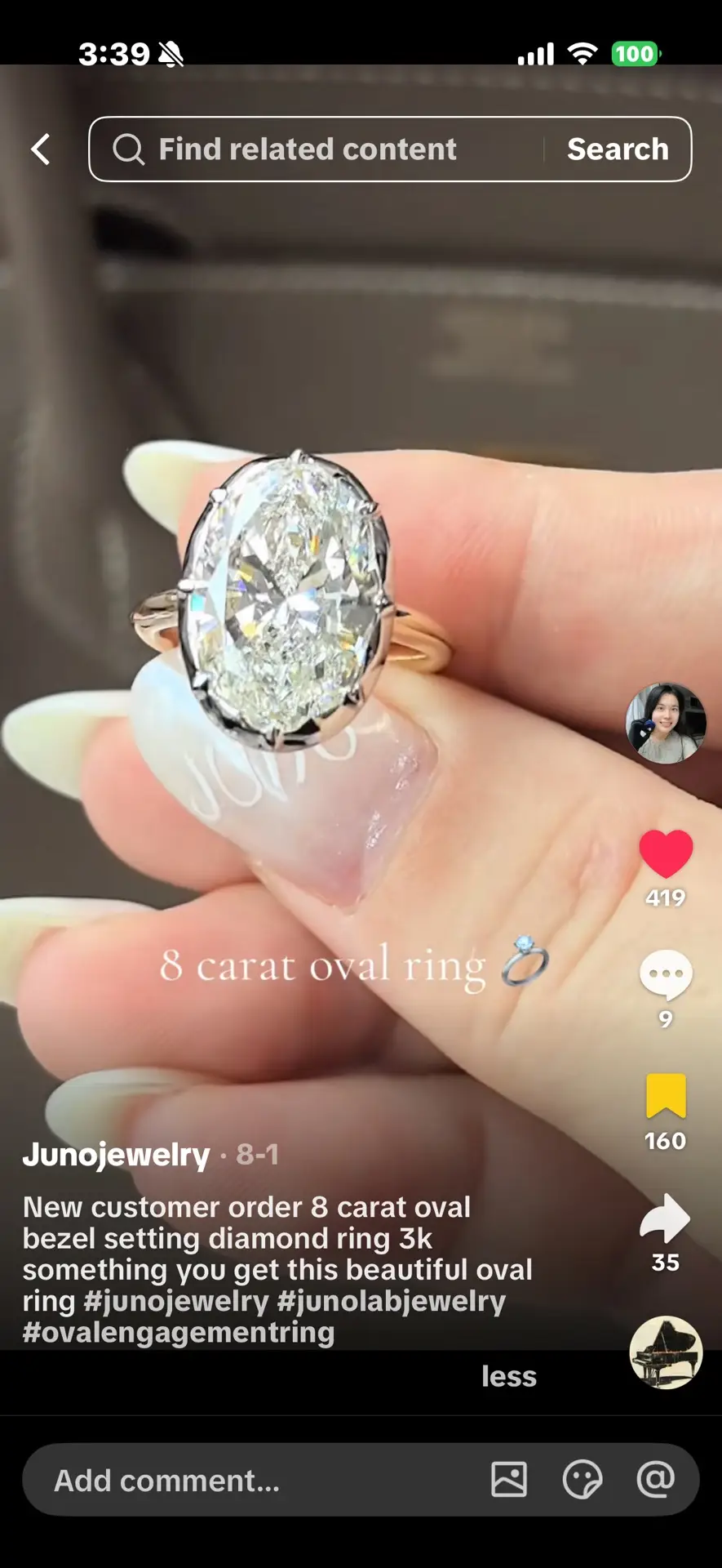 Juno Diamond A link for cybeletb to pay Custom Order