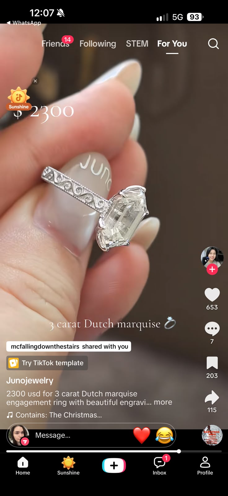 Juno Diamond A link for Tommy to pay