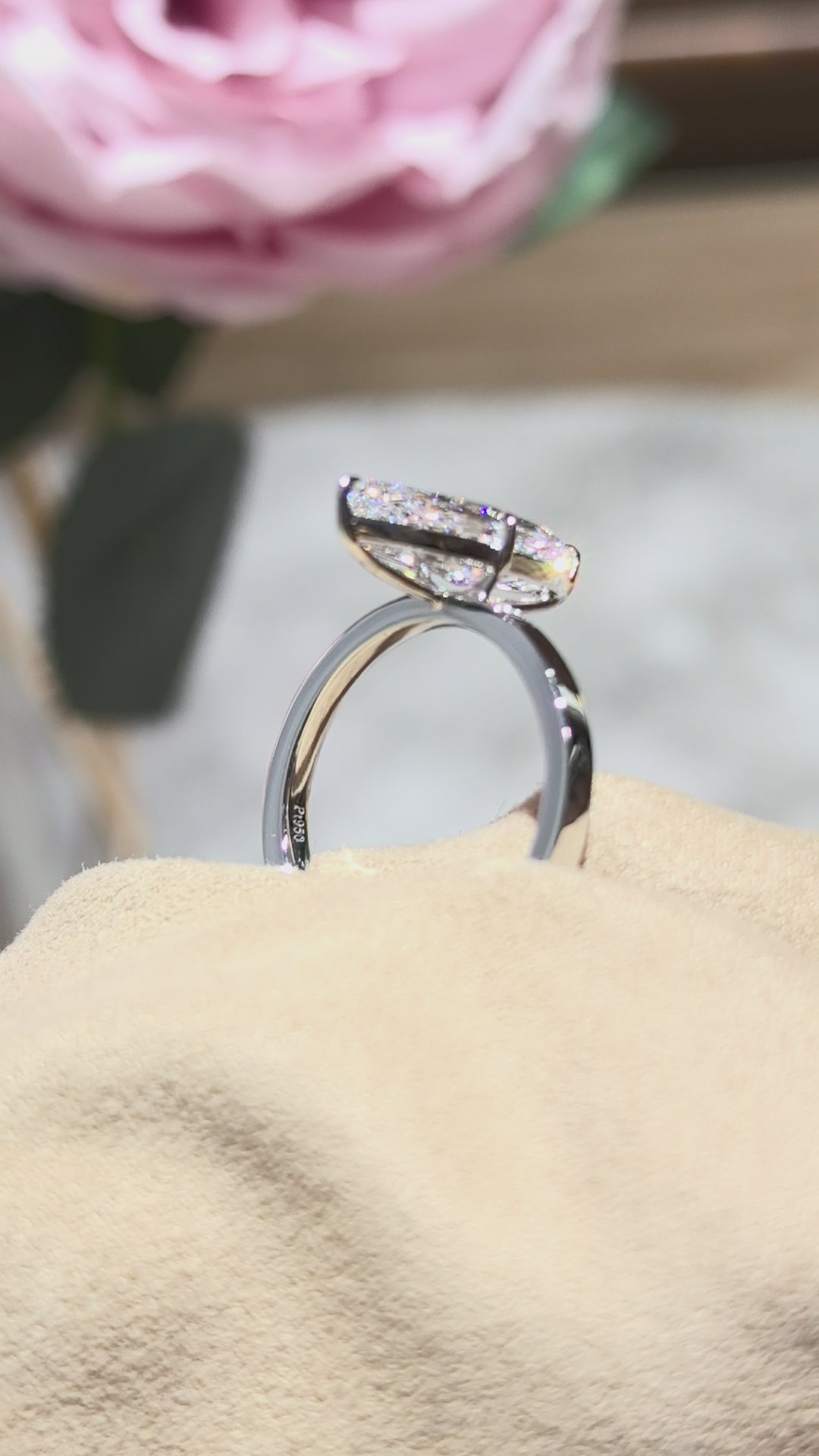 Extra-Long Proportion | Marquise-Cut Ring | Smooth Band | Low-Set Design | Lab-Grown Diamond