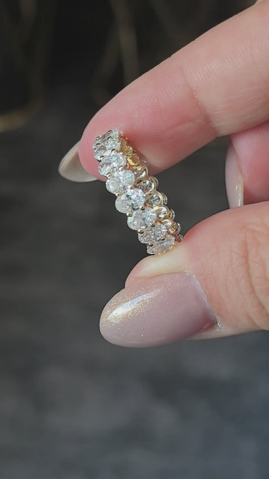 Oval Lab Diamond Eternity Band | 14K Gold | Stackable & Versatile