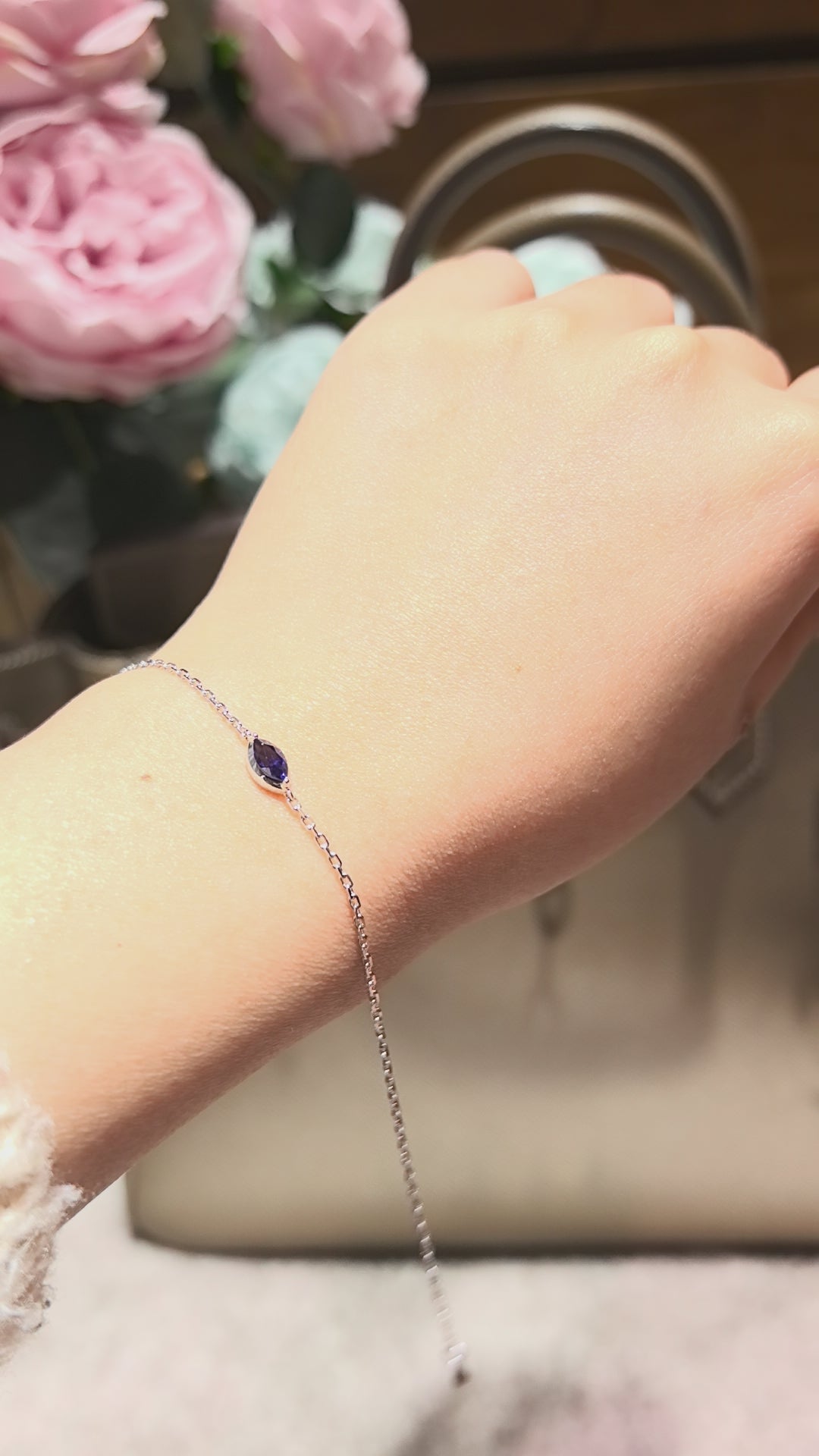 0.3 Carat Sapphire Bracelet | Minimalist Design | 18K Gold