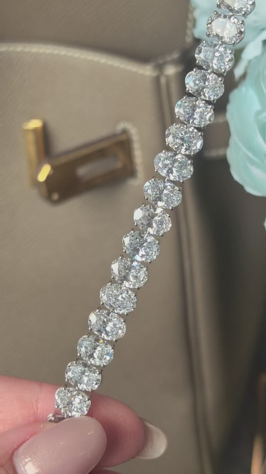 Eternal Sparkle Oval Lab Diamond Tennis Bracelet