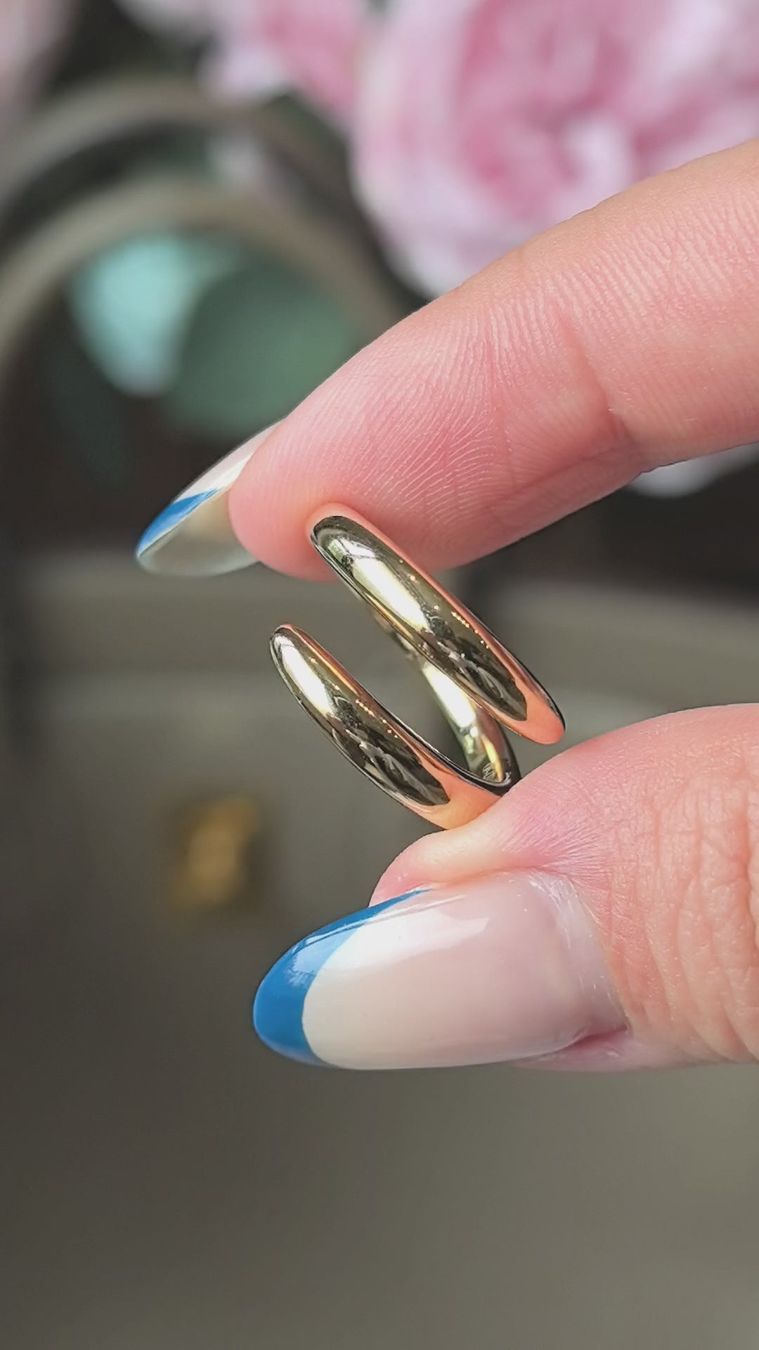 Unisex Twisted Plain Band | 14K Gold | Minimalist & Timeless