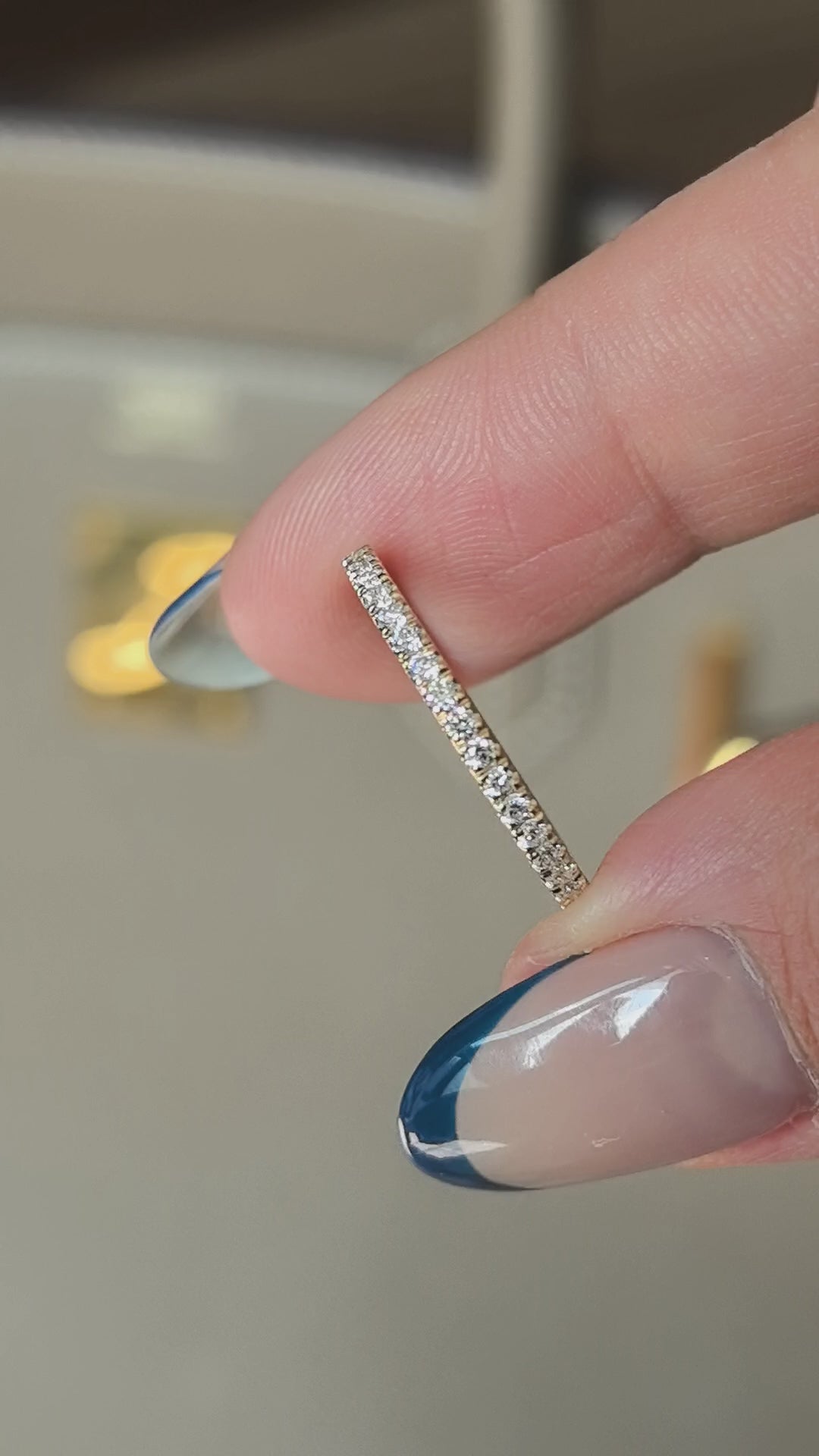 Ultra Thin Full Eternity Band | 14K Gold | Stackable Elegance