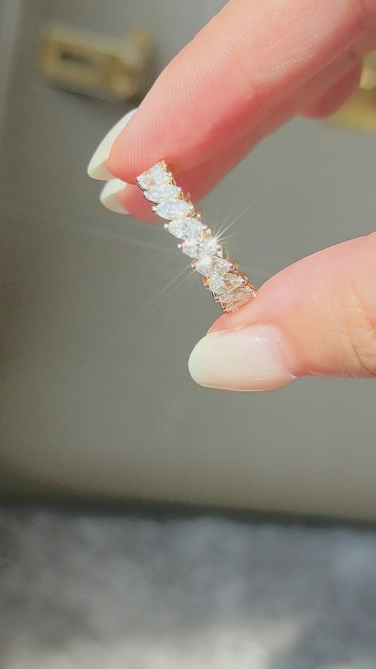 Marquise Cut Lab Diamond Eternity Band | Full Eternity Ring