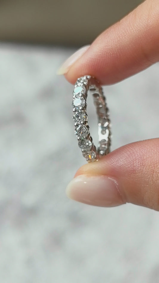 Lab Grown Diamond Eternity Band | Full Eternity Ring | Round Brilliant Cut