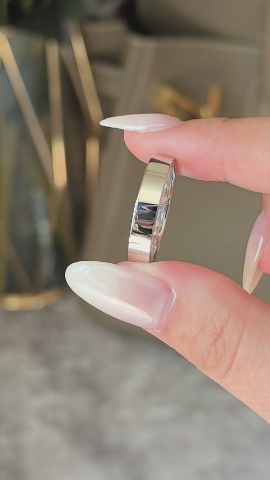 Men's Platinum Channel Set Band with Full Diamond Edges | Lab-Grown Diamond Ring