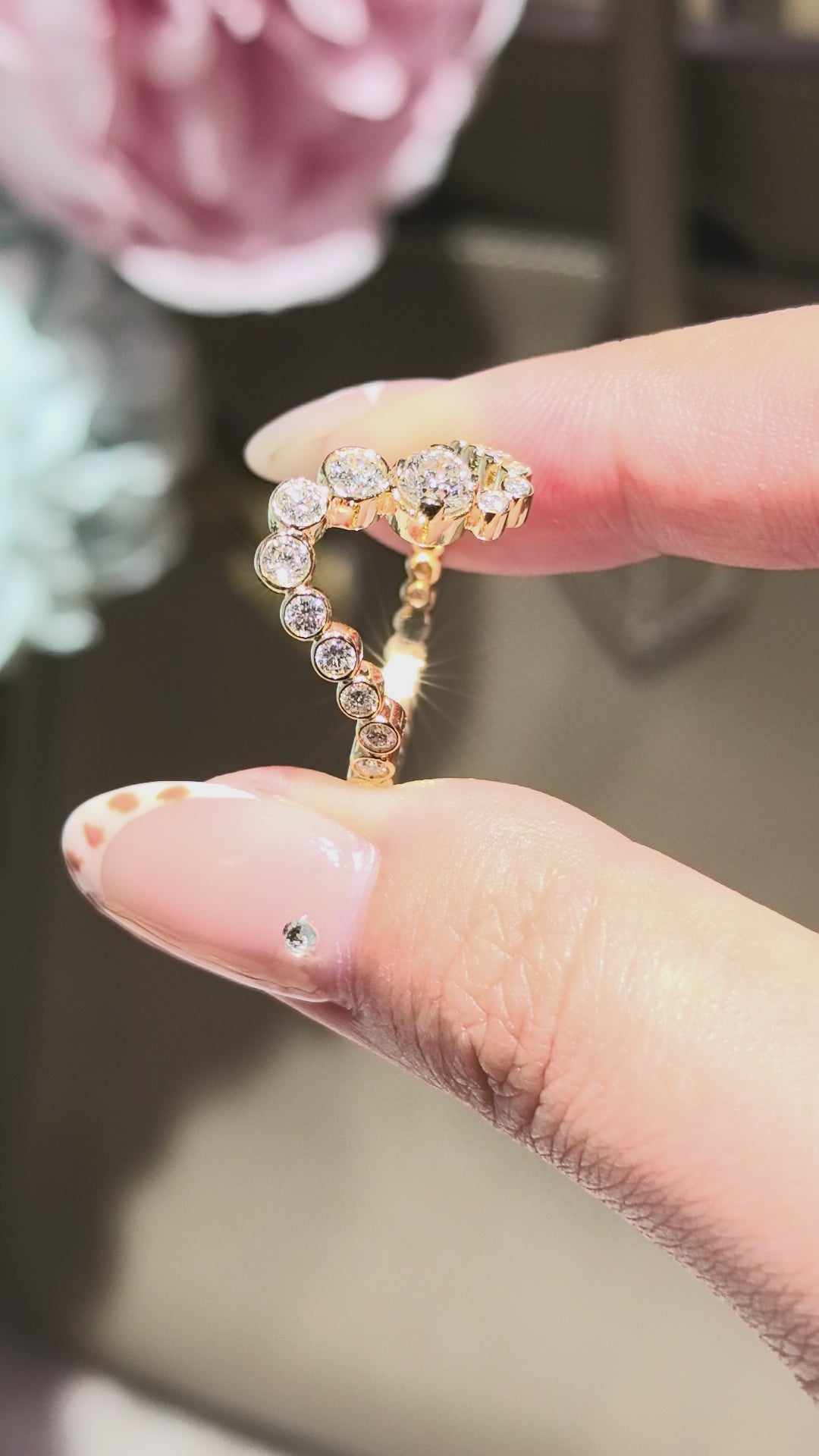 Rippled Round Ring | Lab-Grown Diamond Ring | Gradient | Ring Band