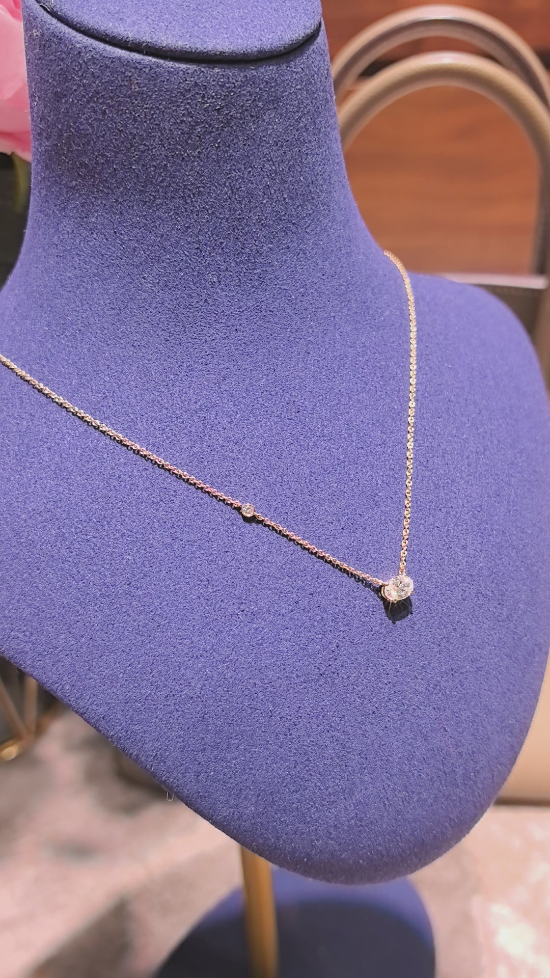Oval Single Pendant | Minimalist Design | Lab-Grown Diamond