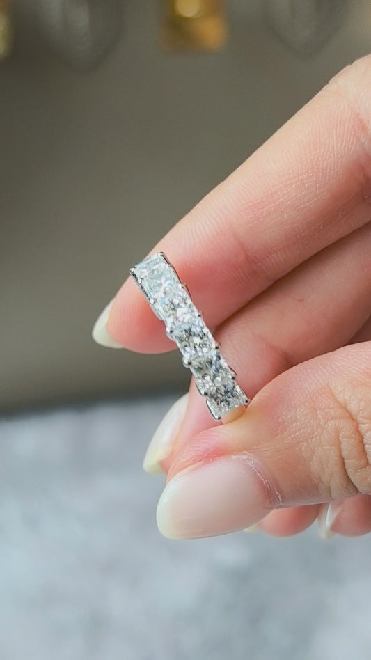 Princess Cut Half Eternity Band | Square Lab Grown Diamond Ring